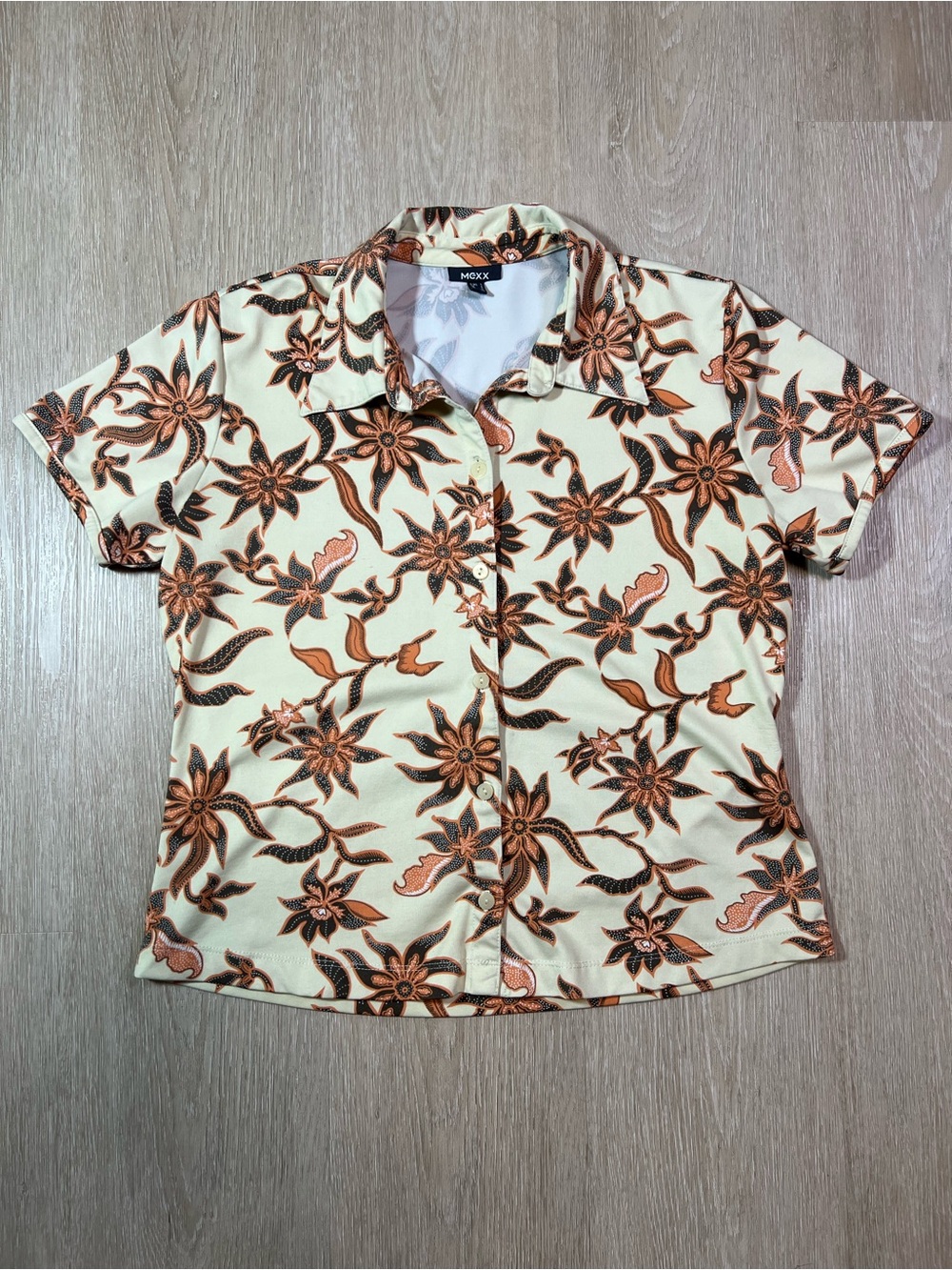 Retro Y2K Vintage Floral Button-Up Top Classy Chic
